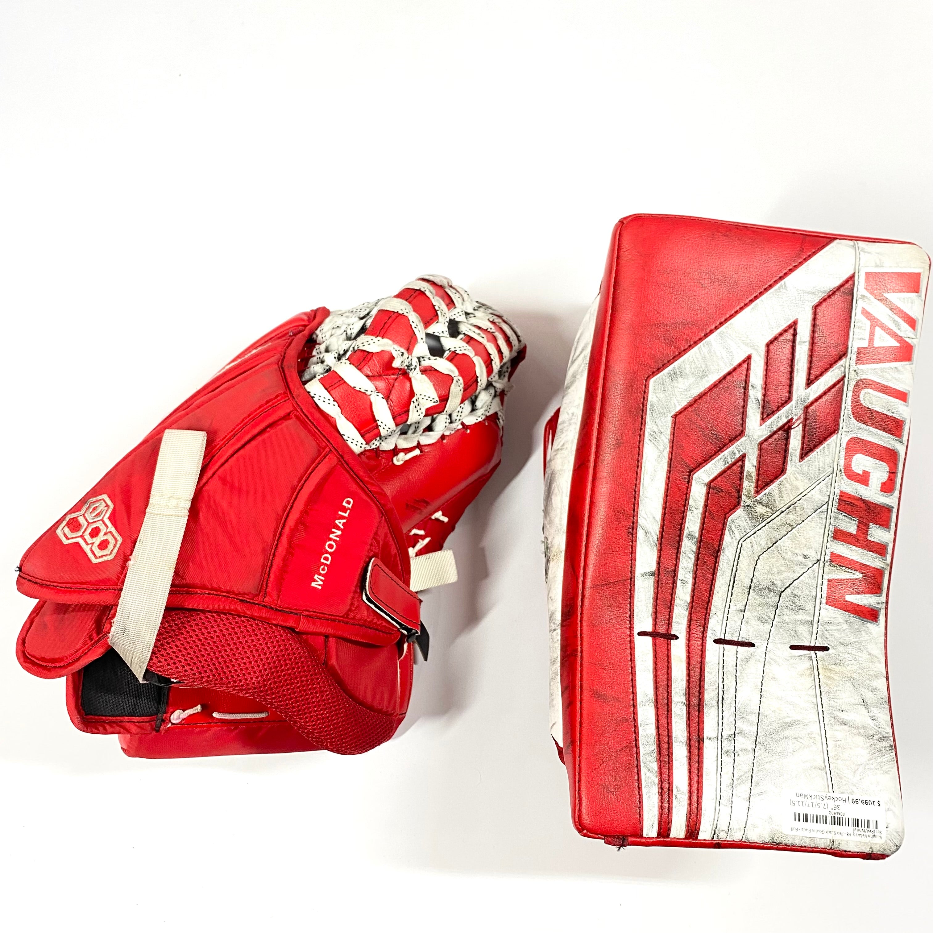 Vaughn Velocity VE8 - Pro Stock Gardien de but - Ensemble complet (rouge/blanc)